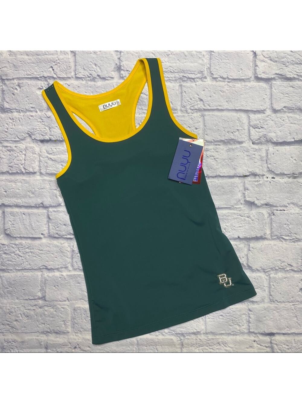 NUYU Baylor University Yoga Tank in Green